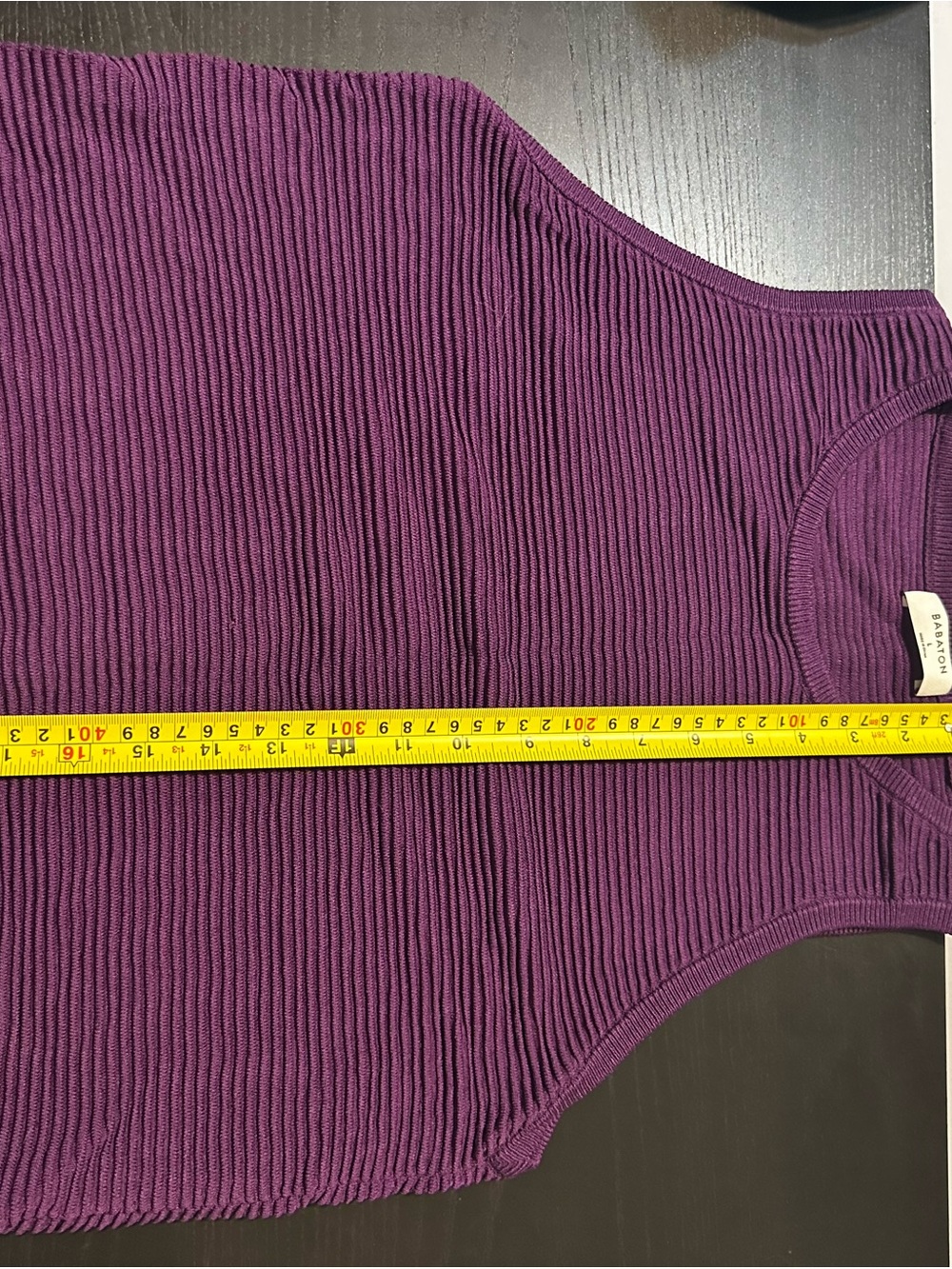 Babaton Deep Purple Ribbed Tank - Picture 6 of 8